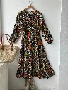 Robe Oversize à Motifs Floraux Ethniques – Style Boho Confortable